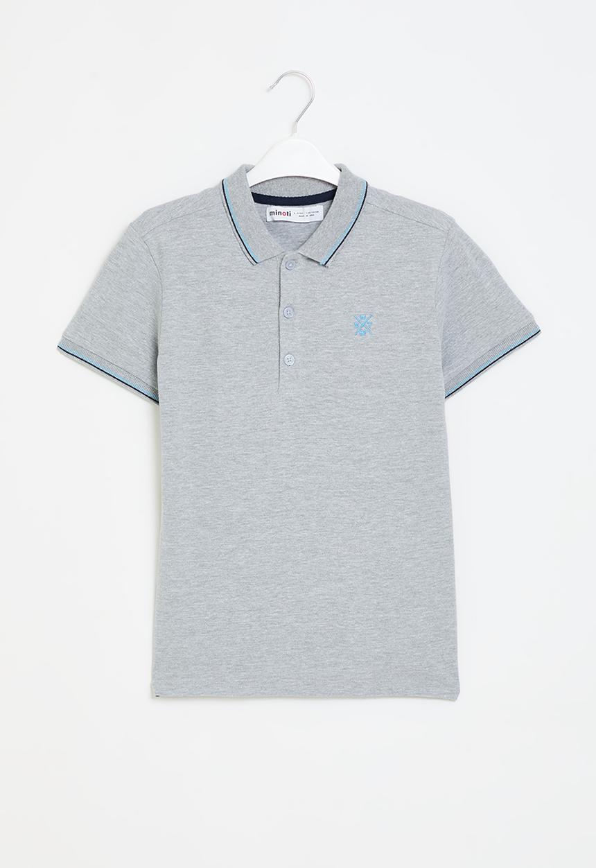 MINOTI - Pique polo - mottled grey 