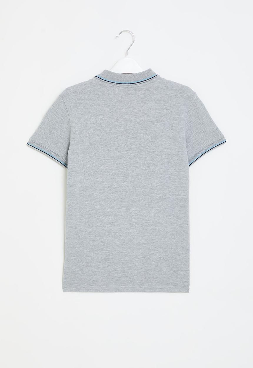 MINOTI - Pique polo - mottled grey 