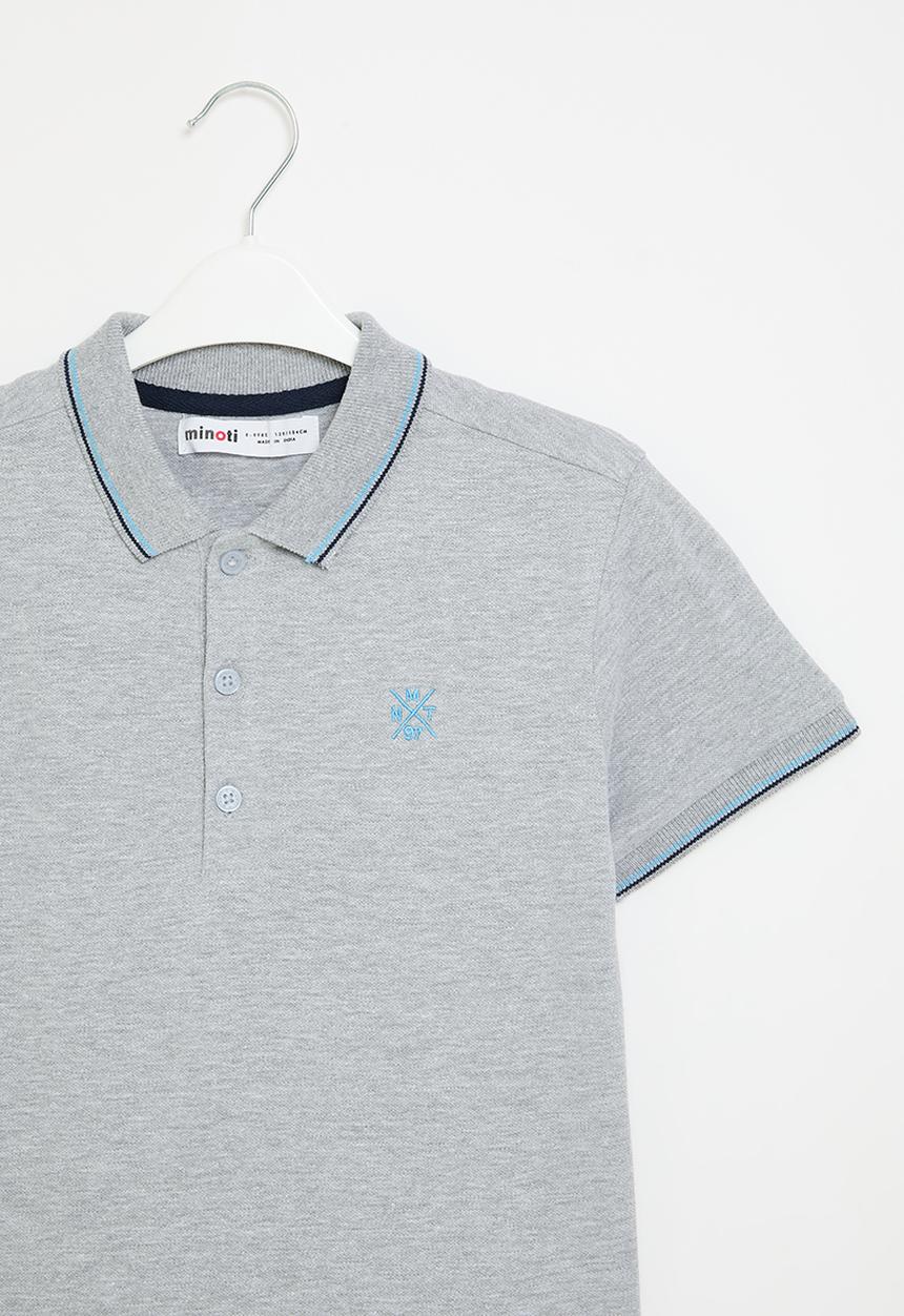 MINOTI - Pique polo - mottled grey 