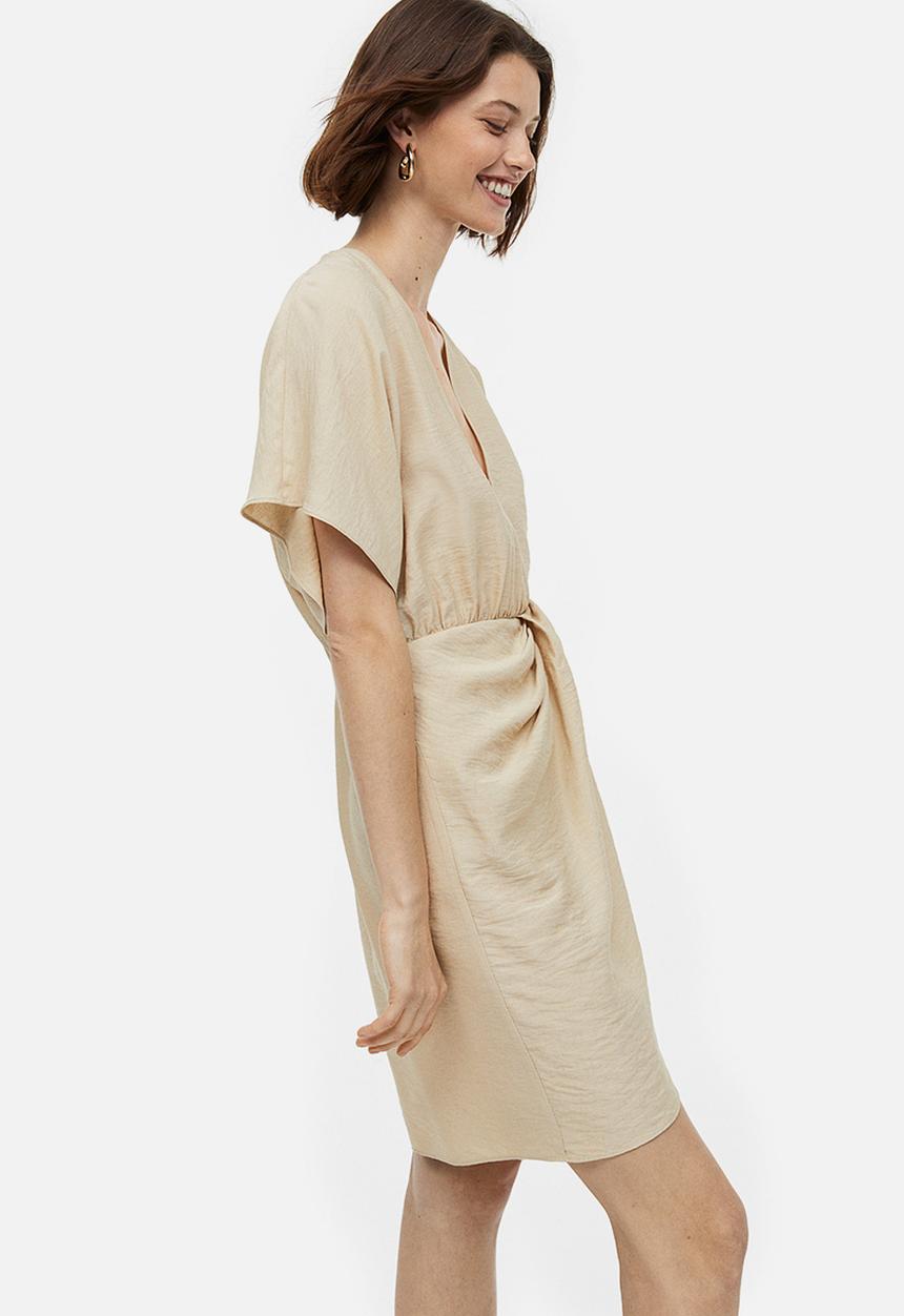H&M - V-neck dress - light beige