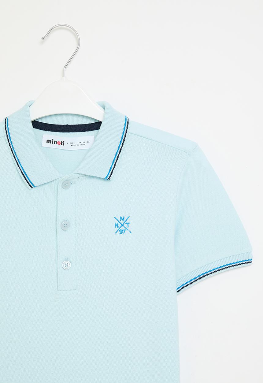 MINOTI - Pique polo - light blue 