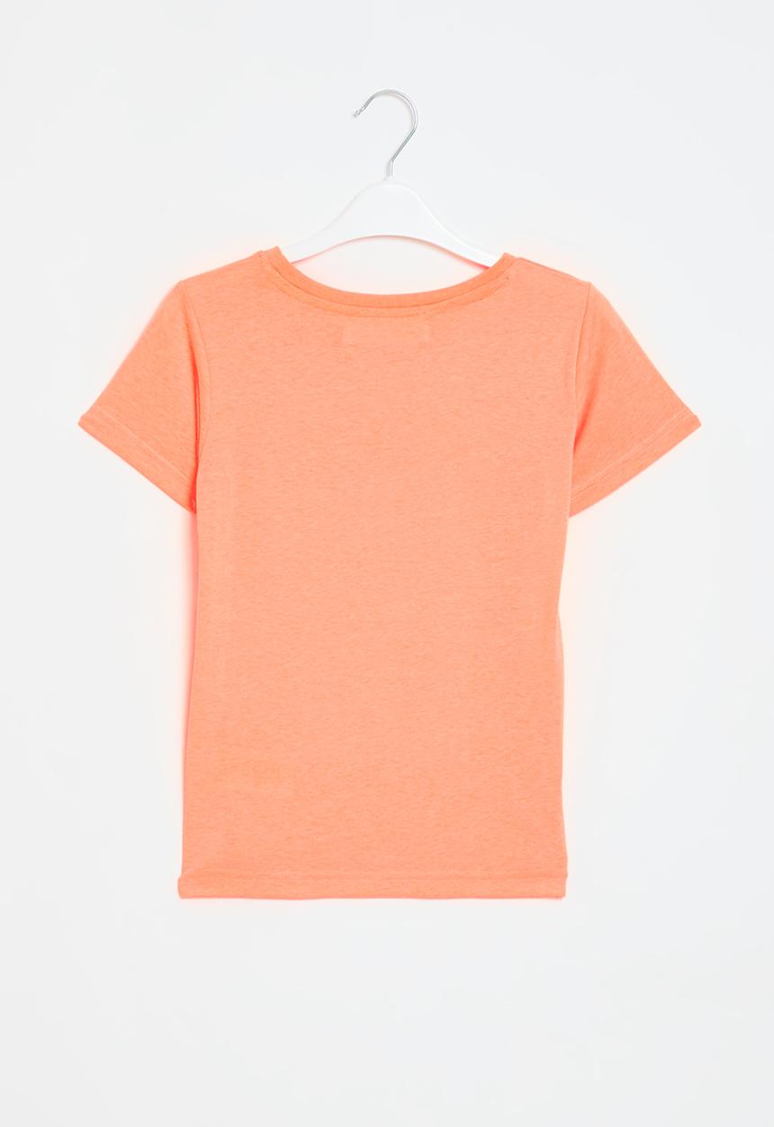 MINOTI - Graphic T-shirt - neon orange
