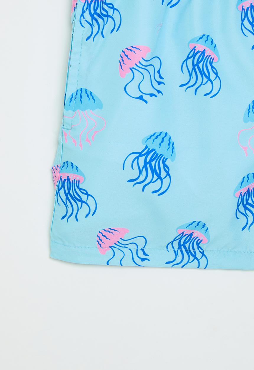 MINOTI - Board shorts - blue & pink 