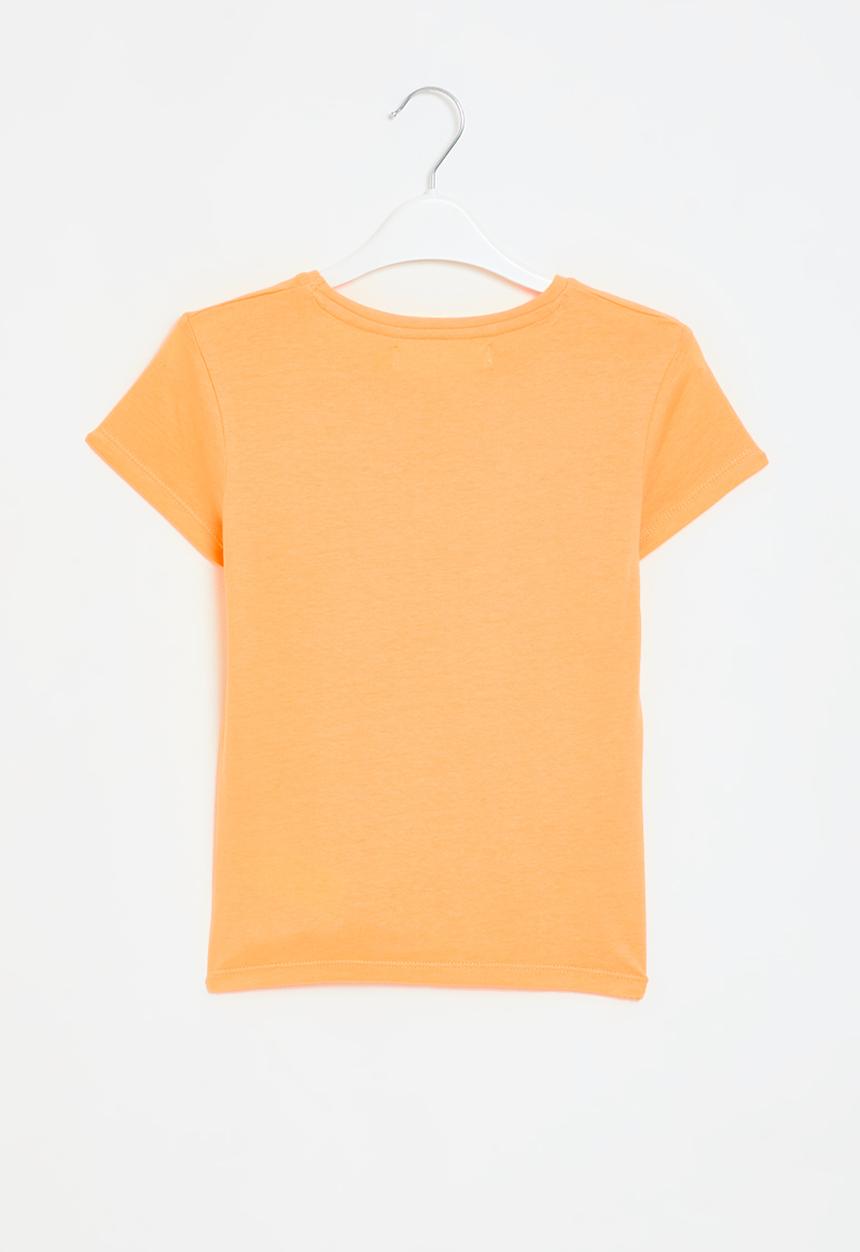 MINOTI - Graphic T-shirt tie front - orange