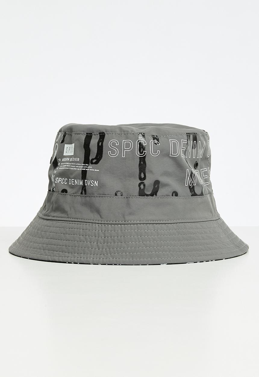 S.P.C.C - Bates bucket hat - black & grey