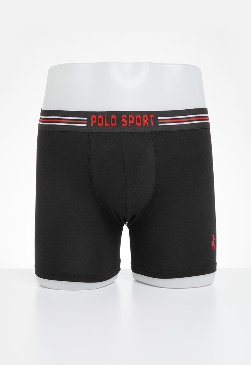 POLO - Men polo sport knit boxer - black