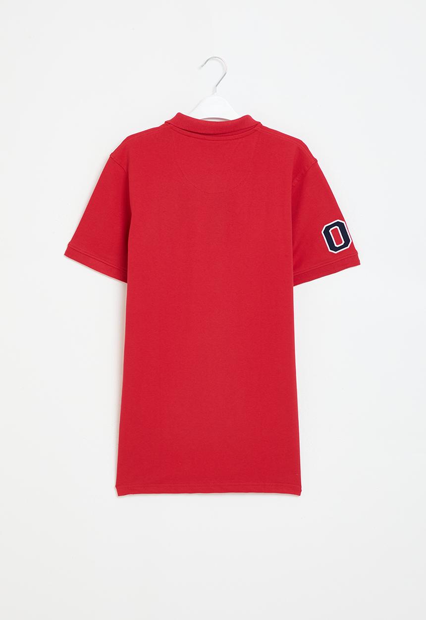 Lee Cooper - Badge & sleeve applique golfer - red