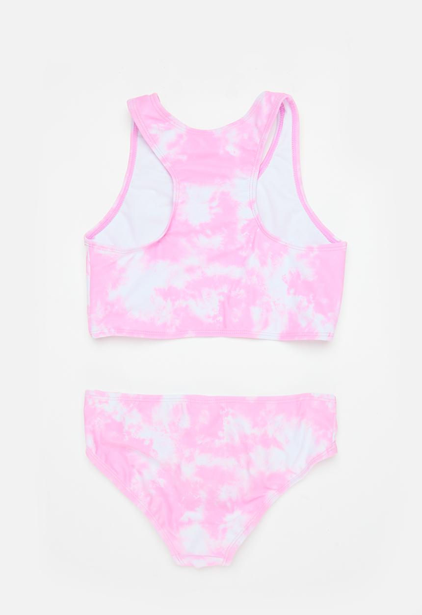 MINOTI - Tie dye effect crossover bikini - pink