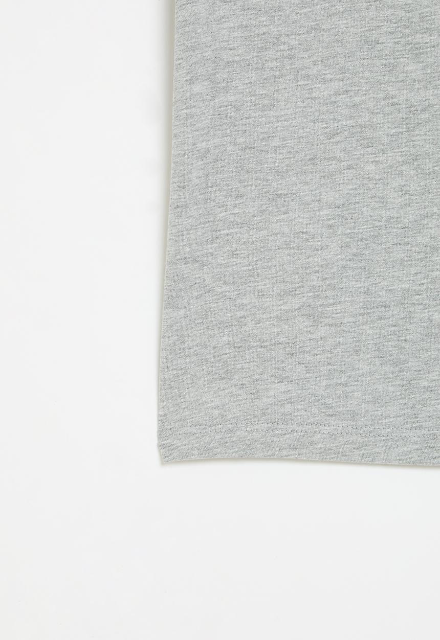 MINOTI - boys grey marl basic mood tee - black & grey