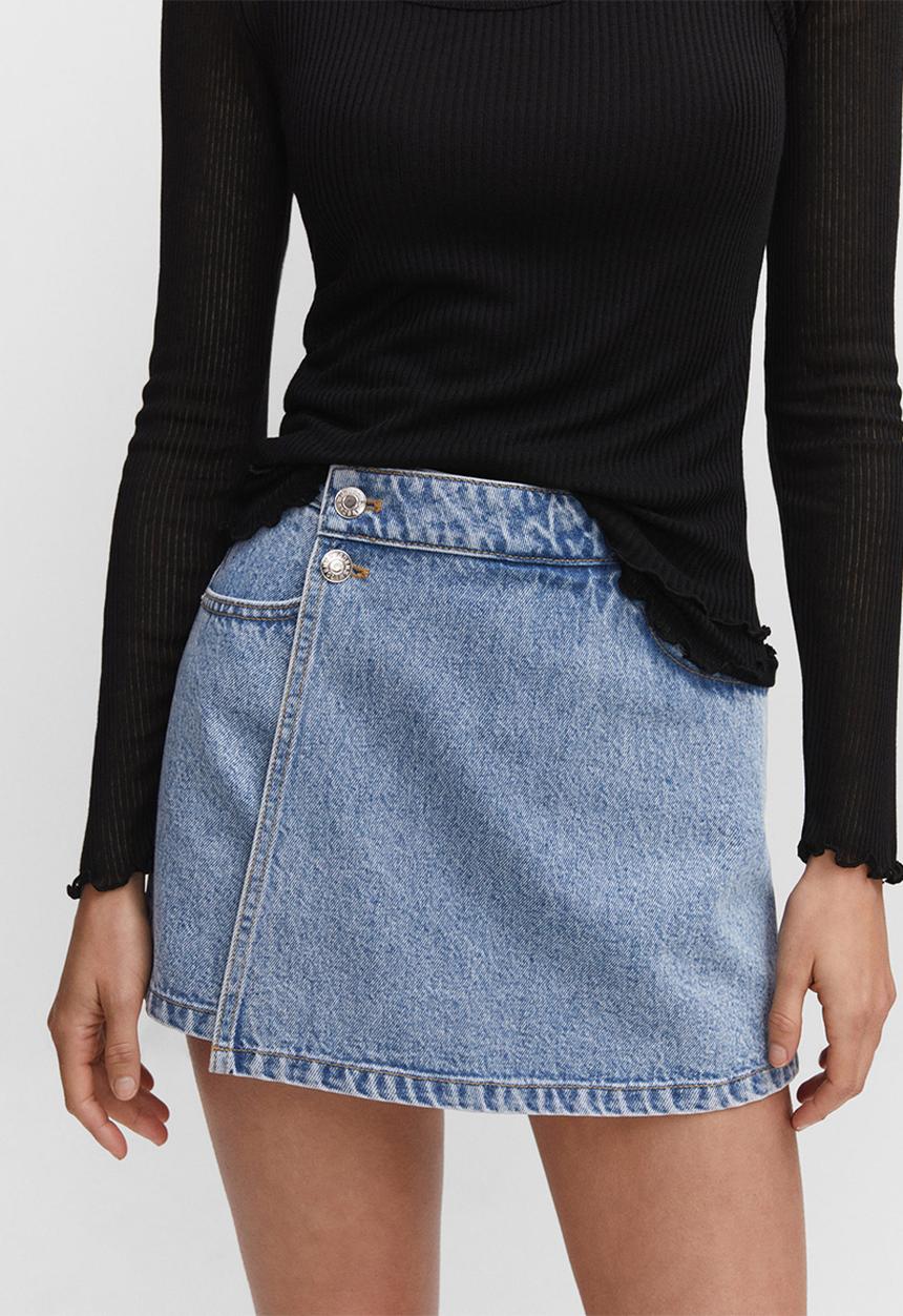 MANGO - Shorts skort - open-blue