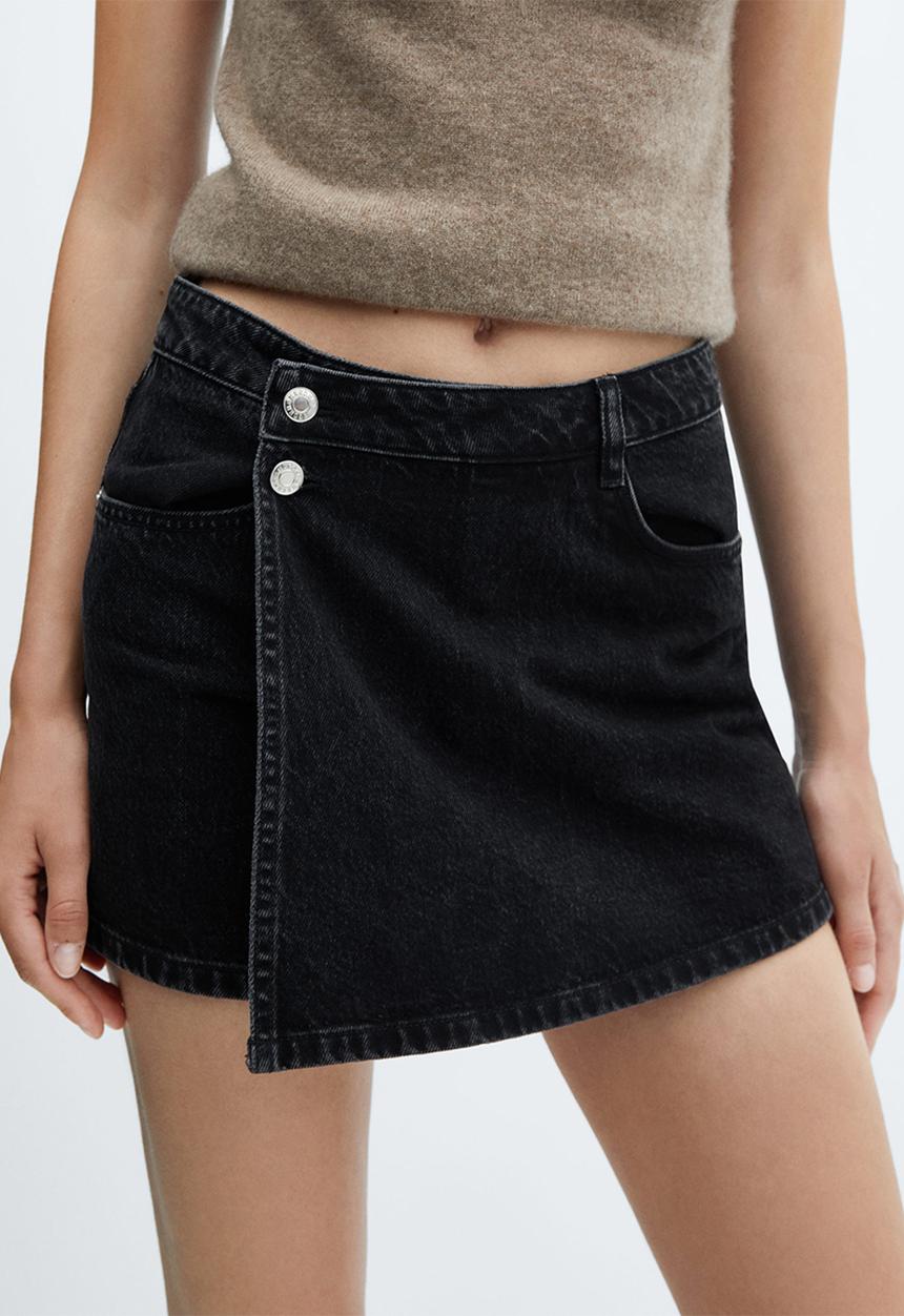 MANGO - Shorts skort - open-grey