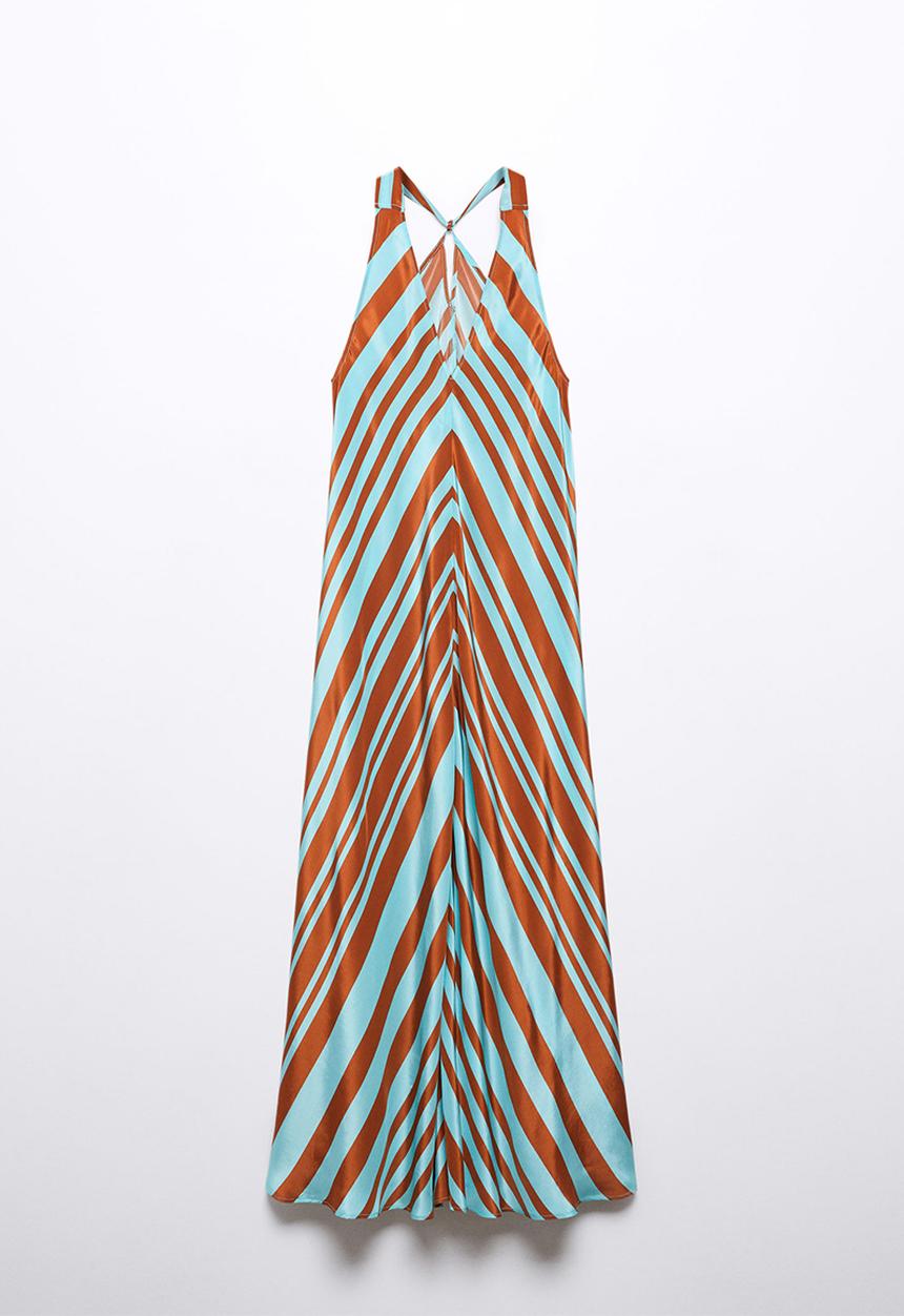 MANGO - Dress jana - blue & brown