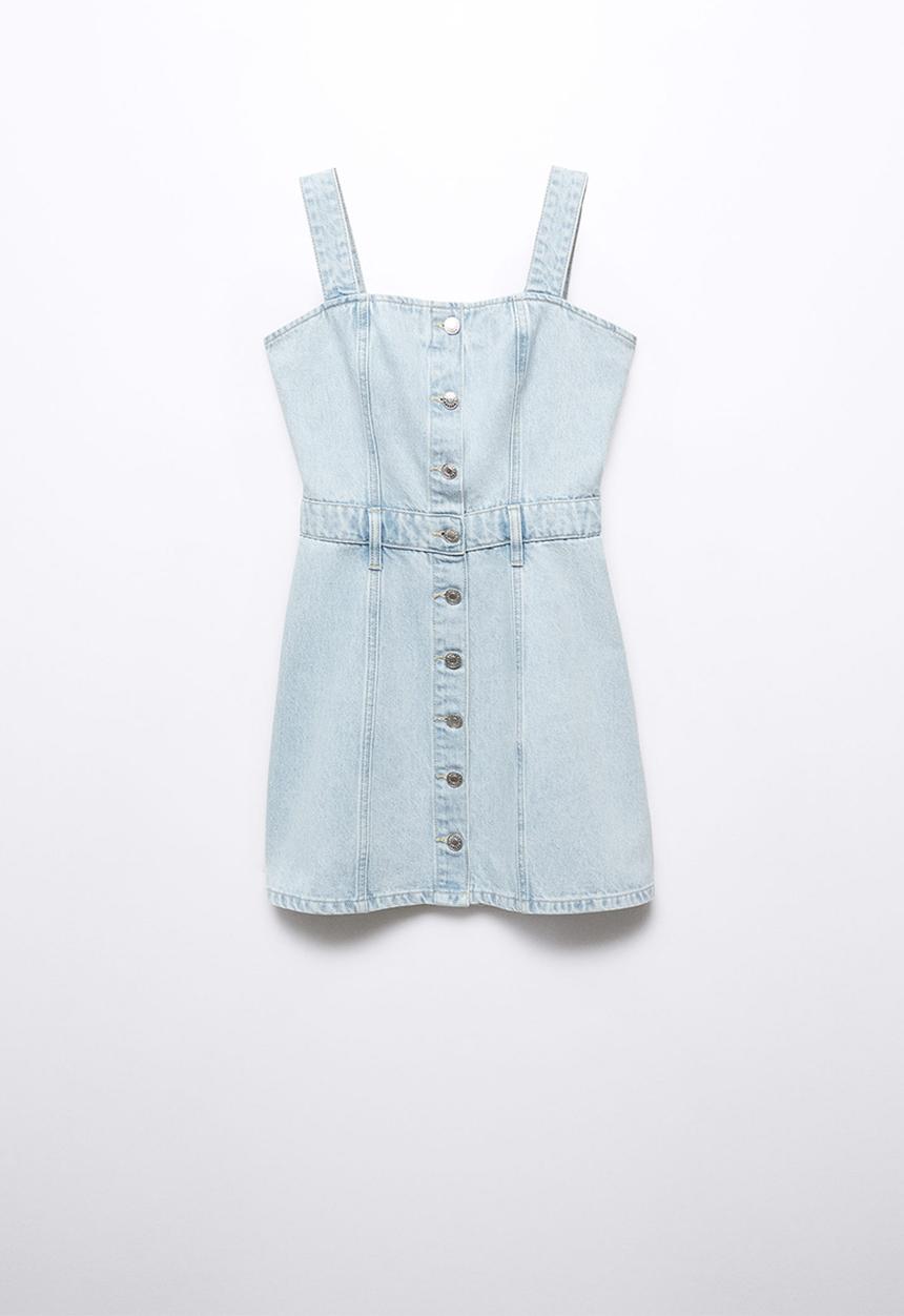 MANGO - Dress giselle - open-blue