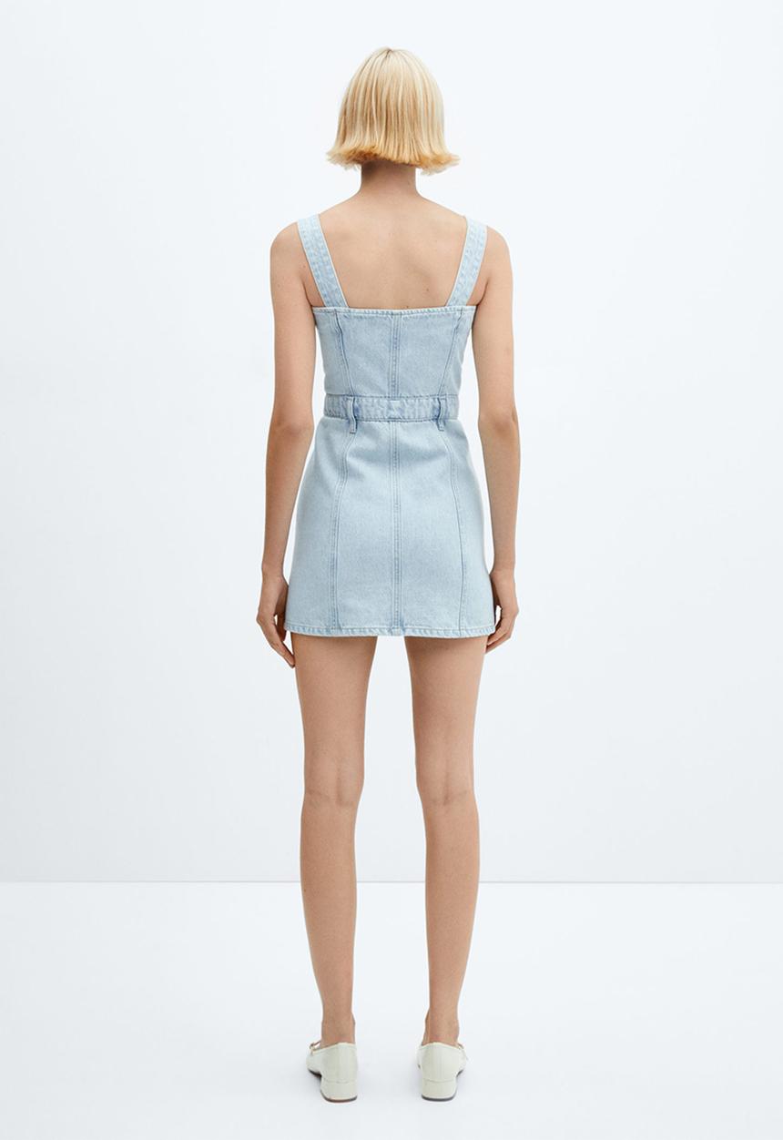 MANGO - Dress giselle - open-blue