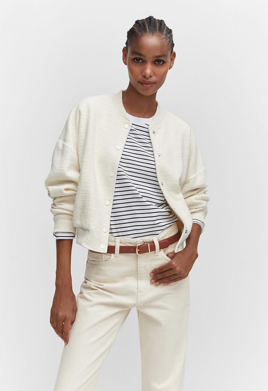 MANGO - Jeans blanca - light beige