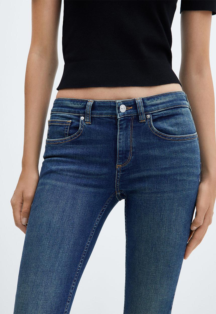 MANGO - Jeans pushup - open blue