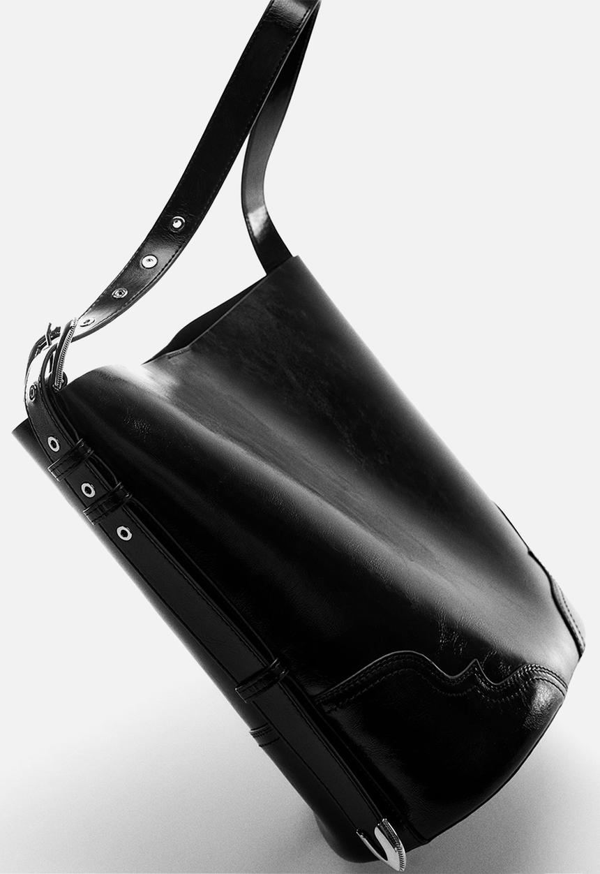 MANGO - Bag texas - black