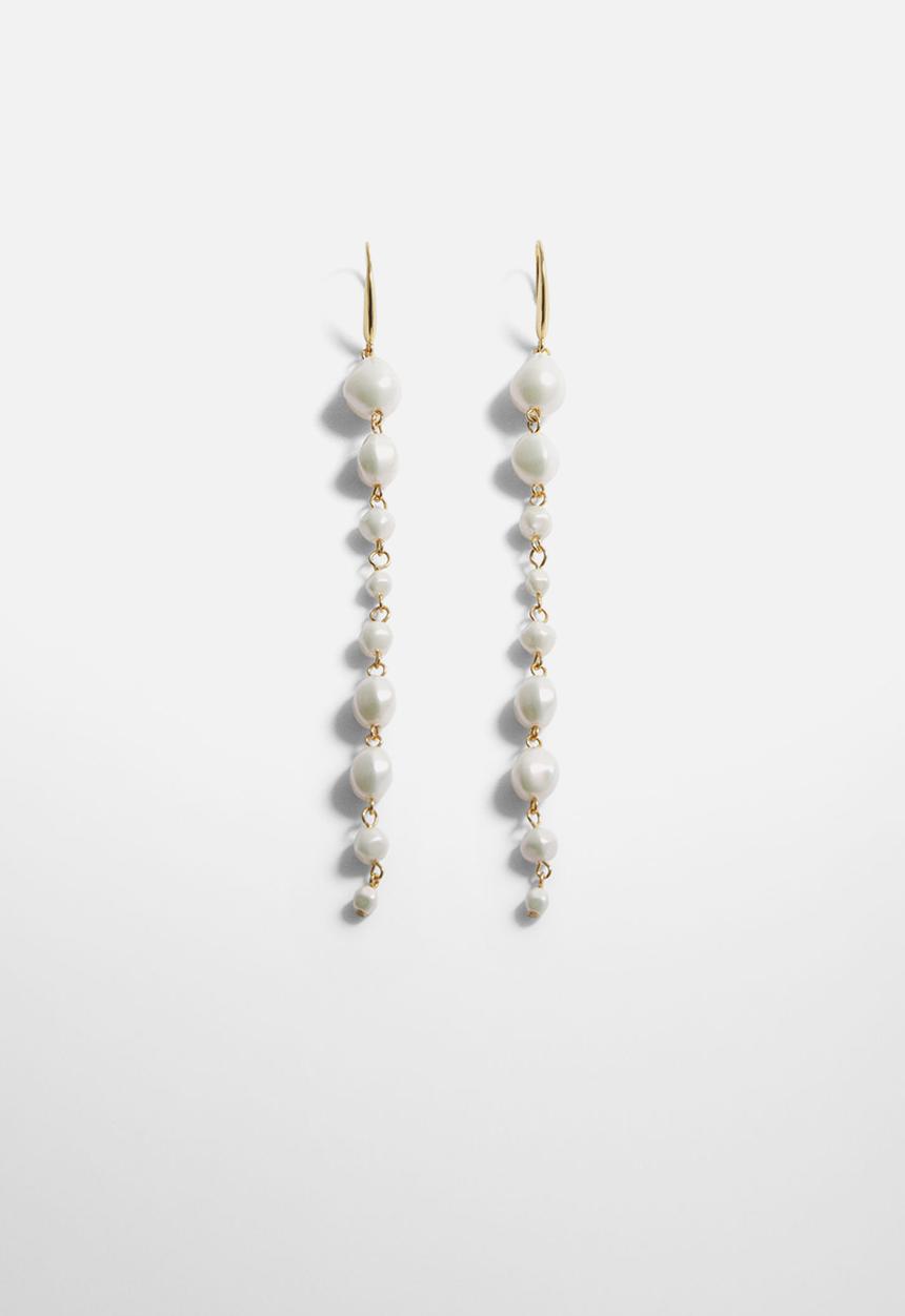 MANGO - Earrings greta - white