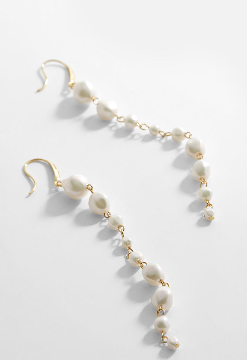 MANGO - Earrings greta - white