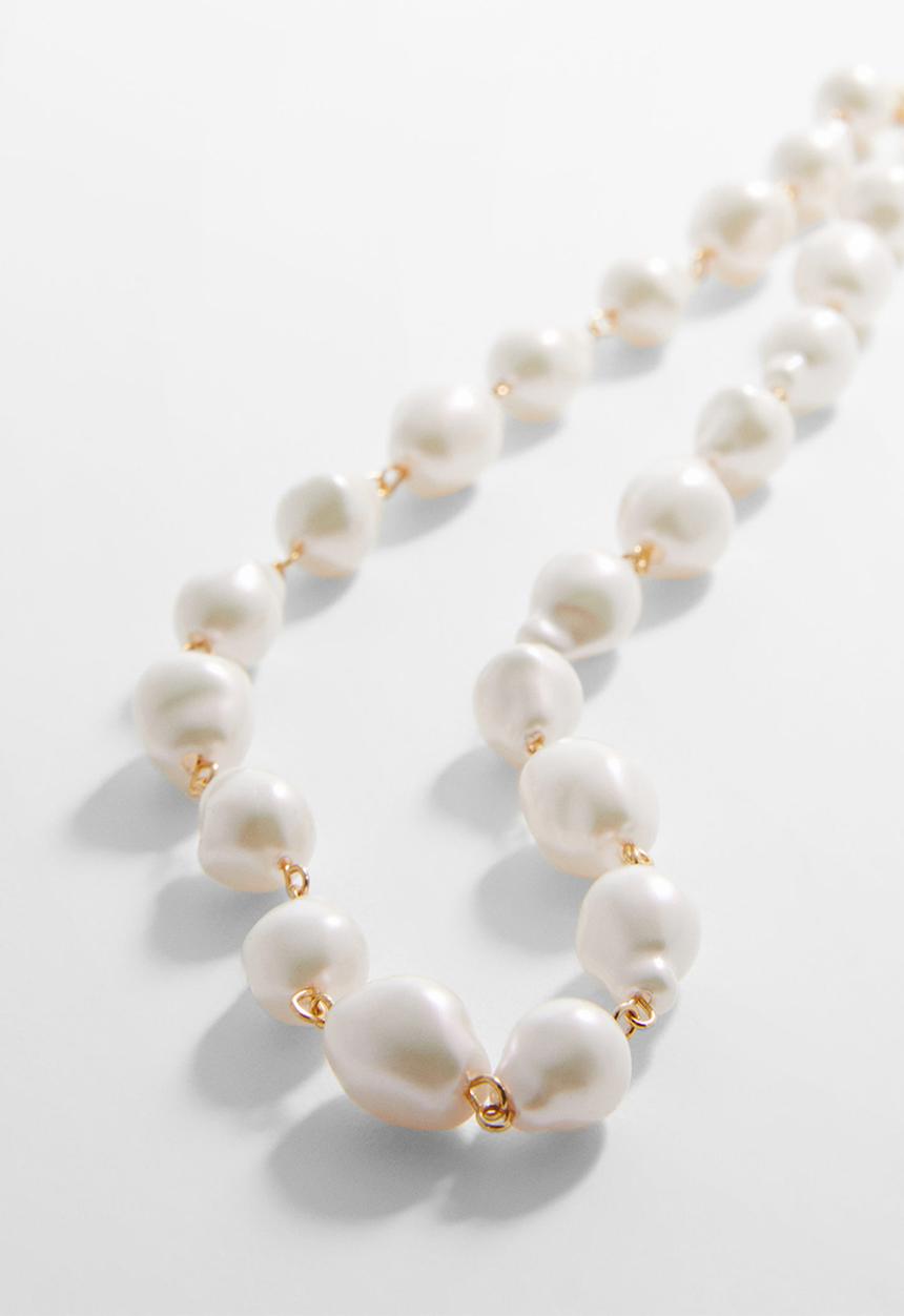 MANGO - Necklace gael - white