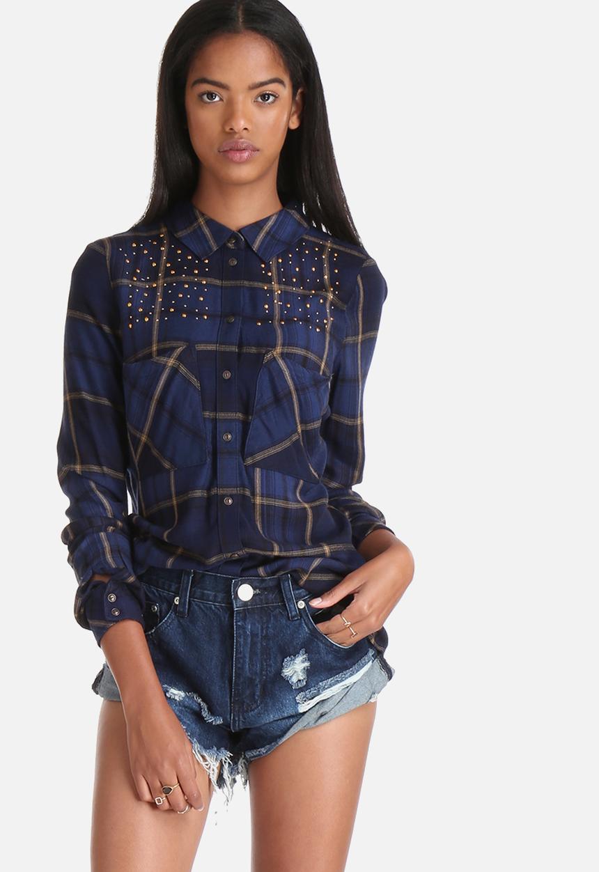 ONLY - Edna Fico Check Stud Shirt