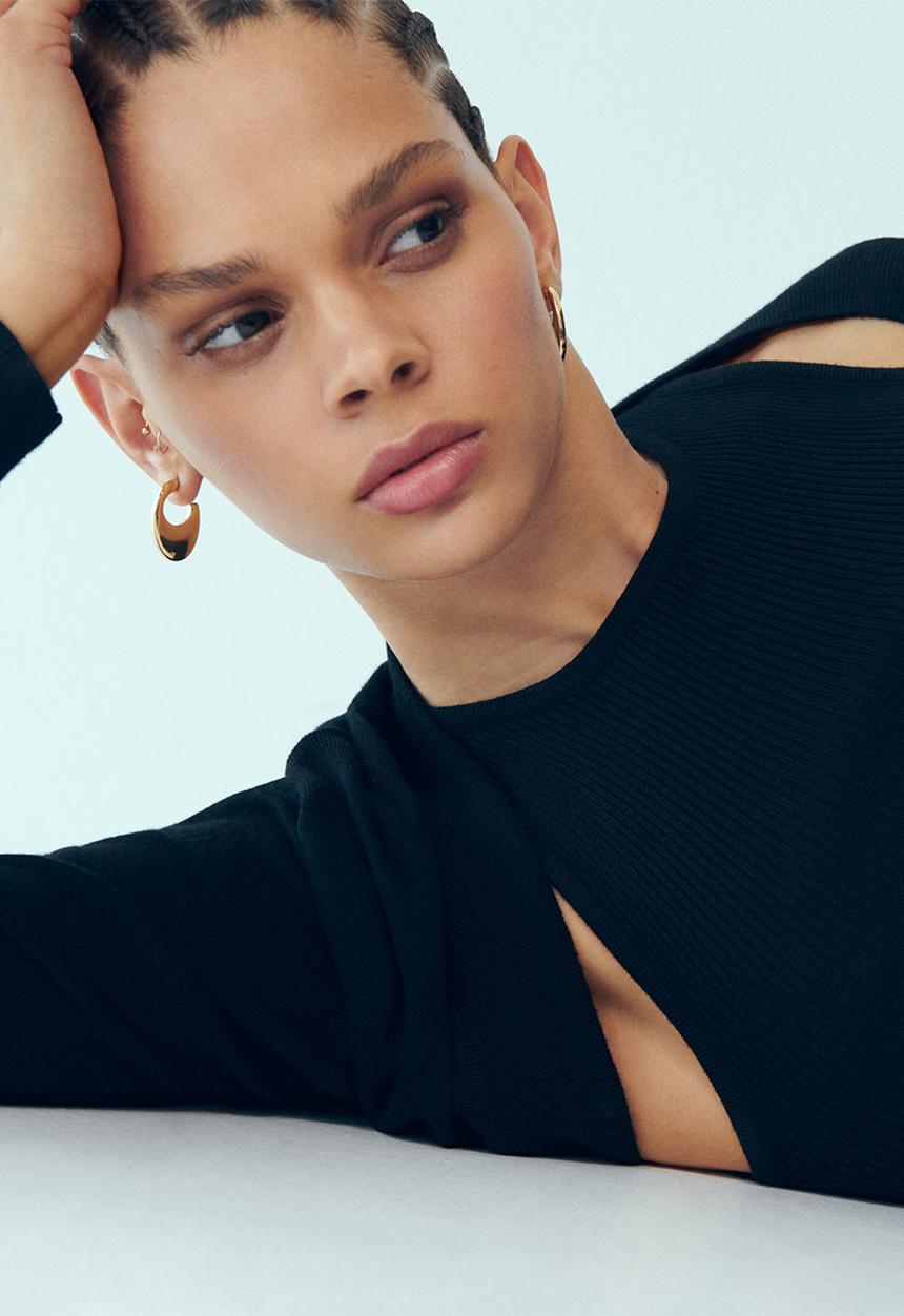 MANGO - Earrings lada - gold