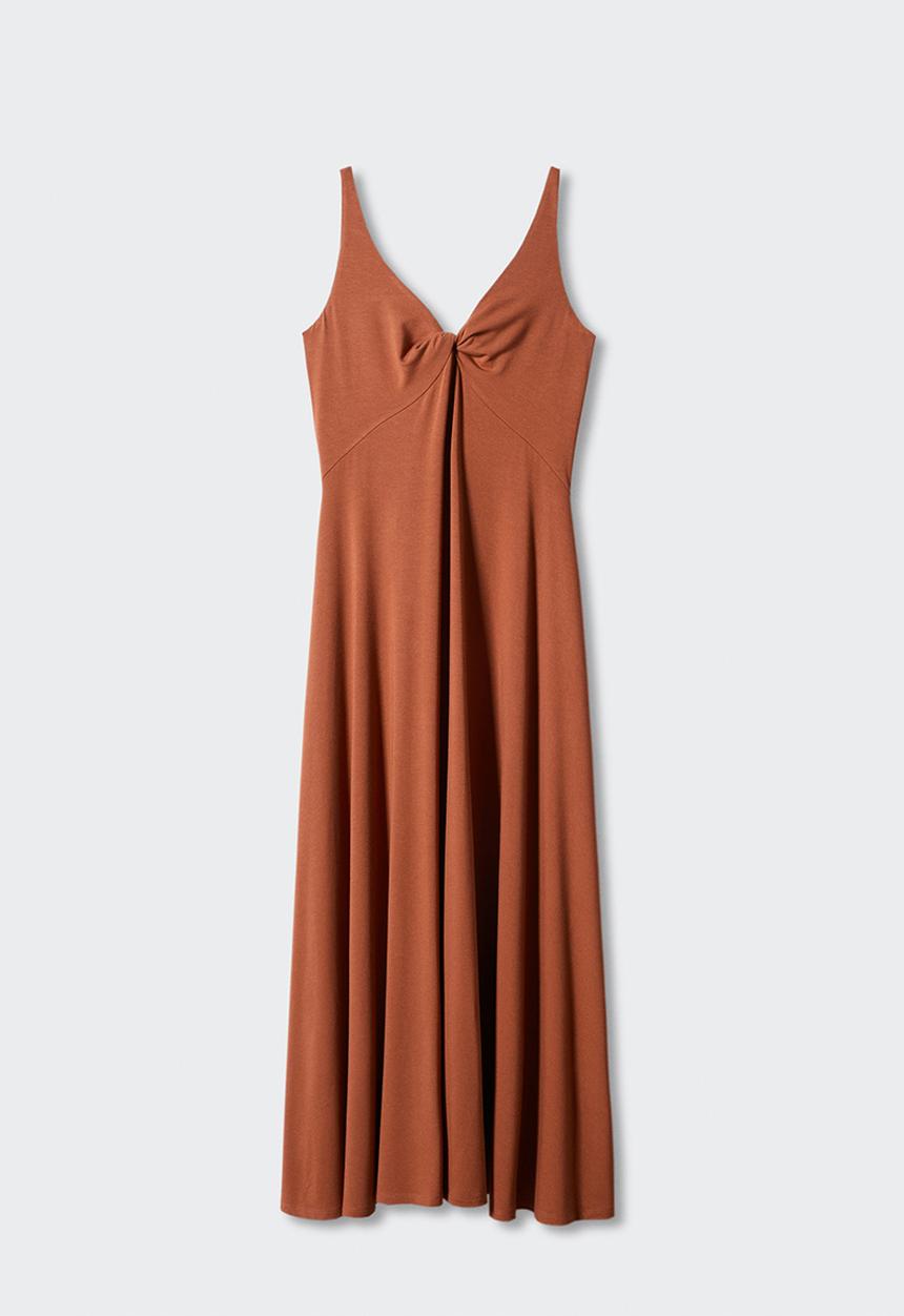 MANGO - Dress calie - russet