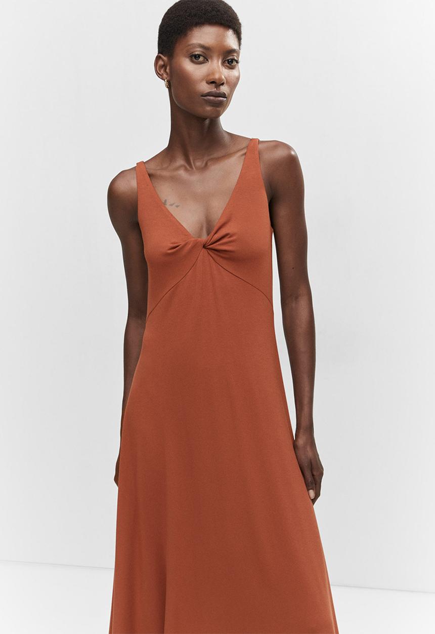 MANGO - Dress calie - russet