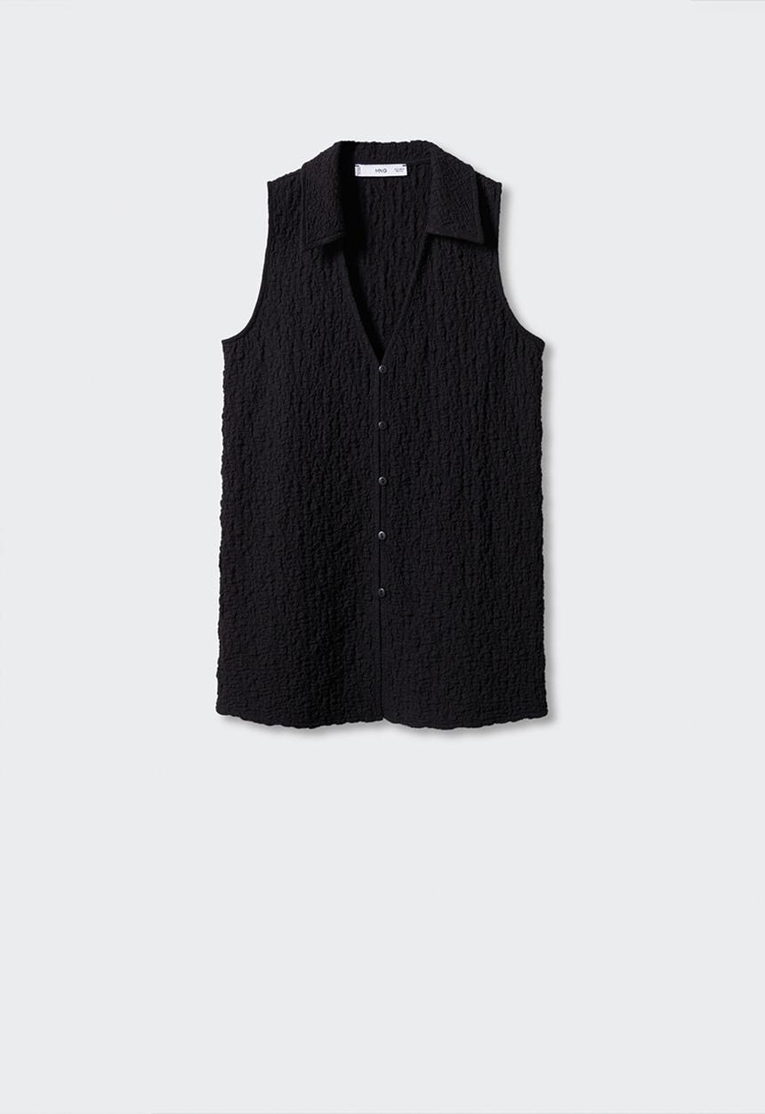 MANGO - Waistcoat calobra - black