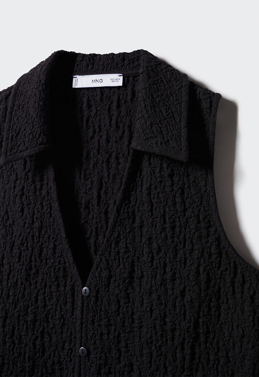 MANGO - Waistcoat calobra - black