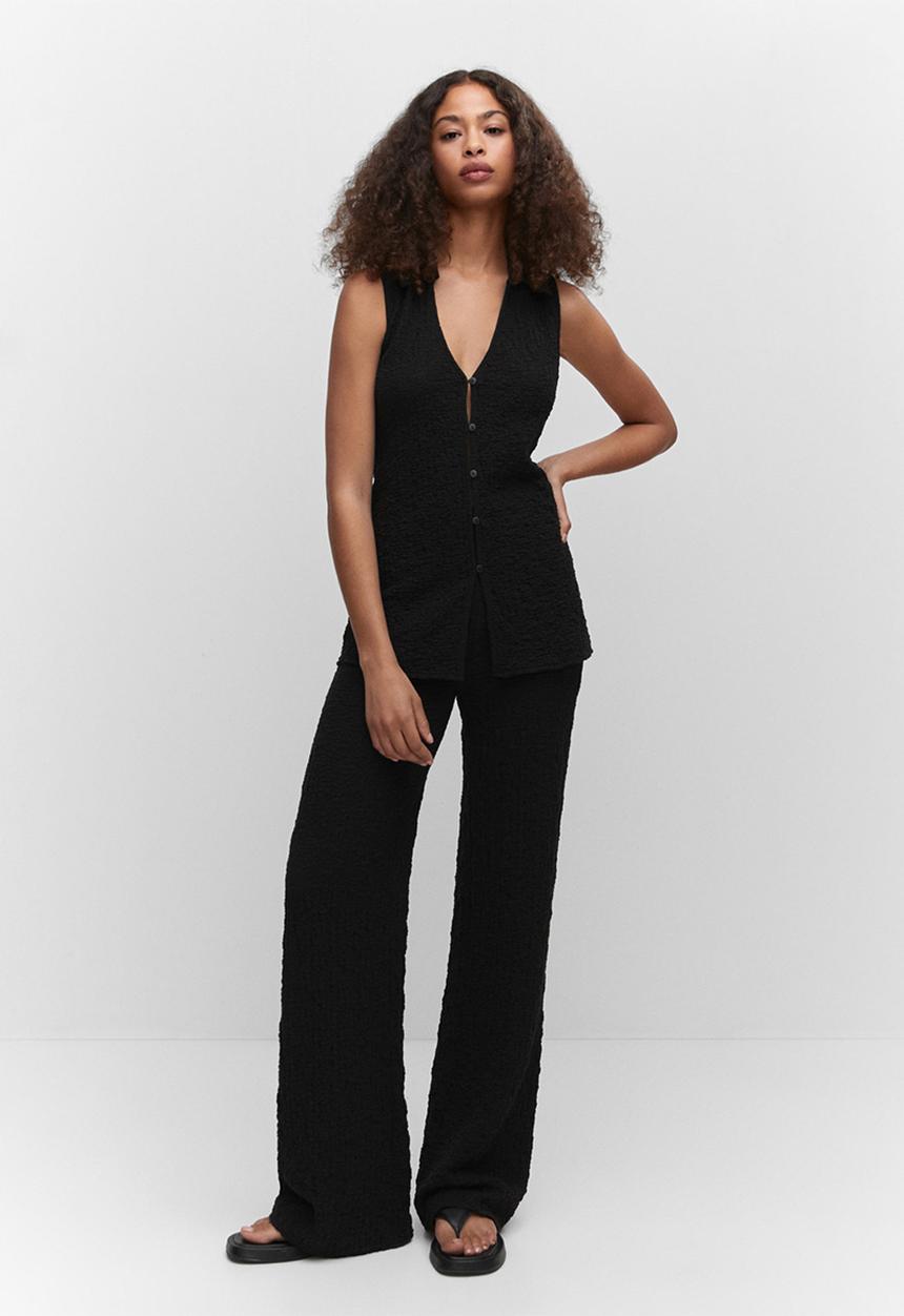 MANGO - Waistcoat calobra - black