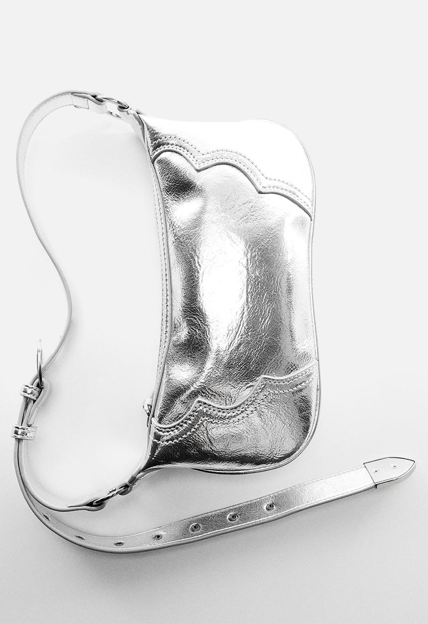 MANGO - Bag texas - silver