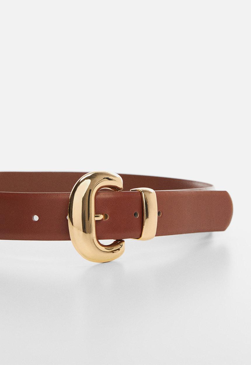 MANGO - Belt apen - brown