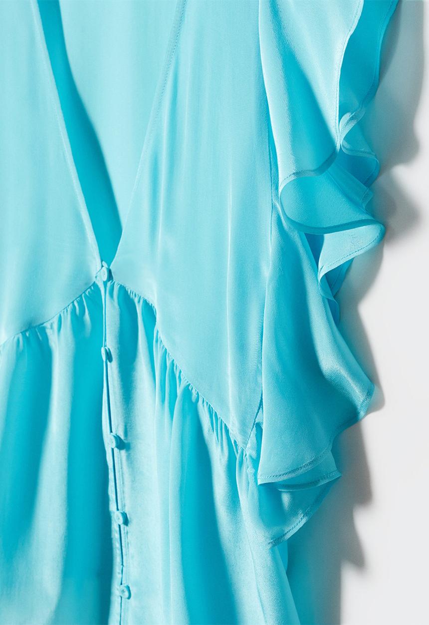 MANGO - Blouse sandro - mid-blue