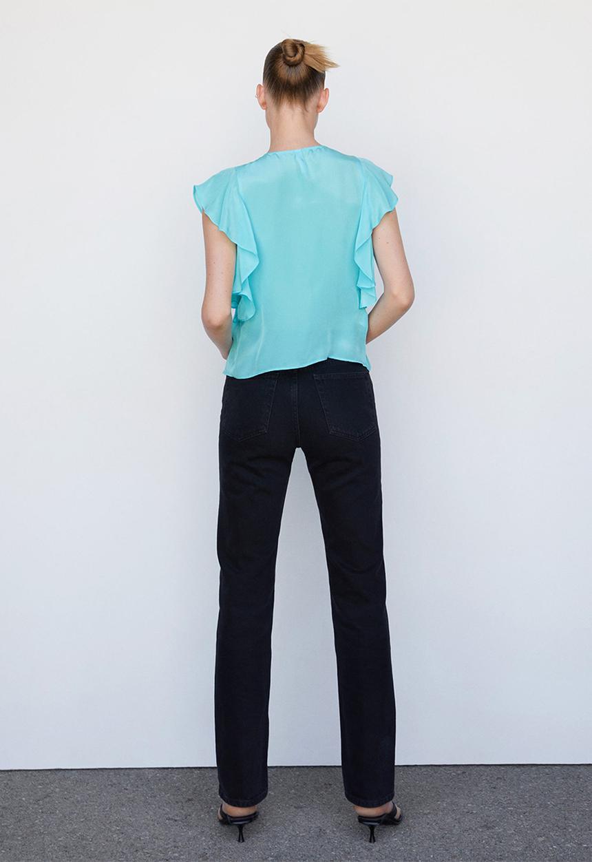 MANGO - Blouse sandro - mid-blue