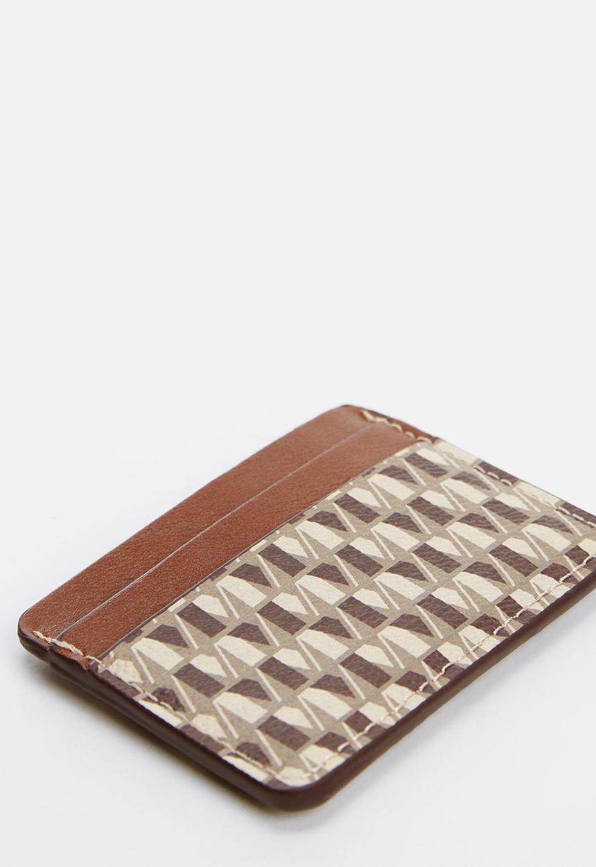 MANGO - Card holder ivan - medium brown