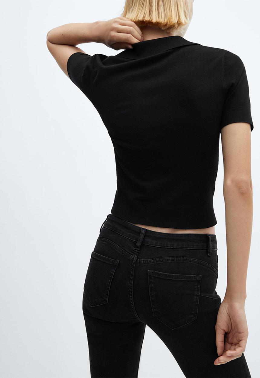 MANGO - Jeans pushup - open gray