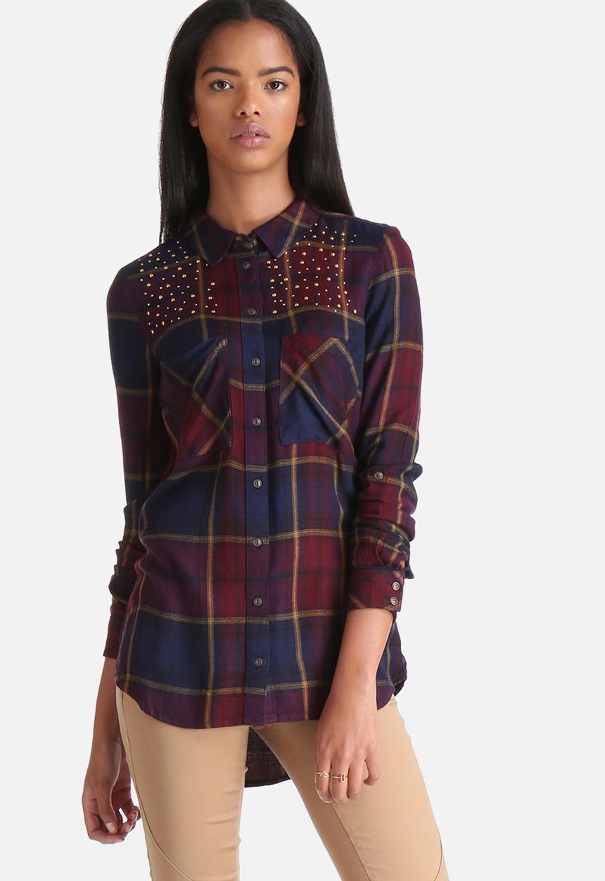 ONLY - Edna Fico Check Stud Shirt