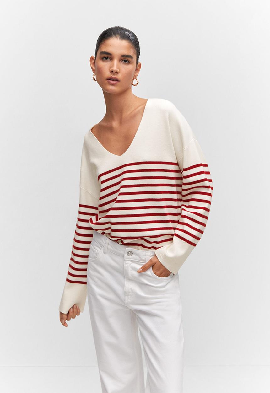 MANGO - Sweater tortugav - red