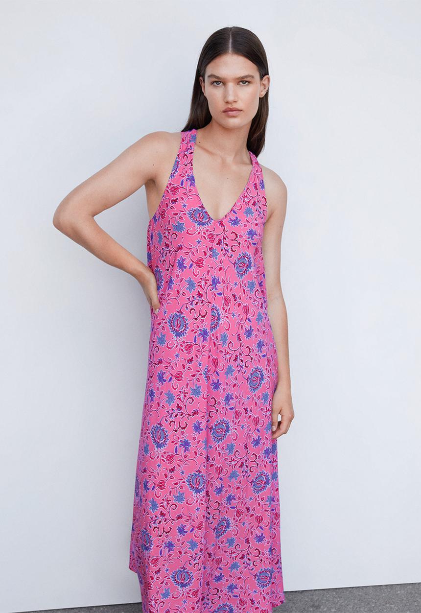 MANGO - Dress Loren - mid-pink