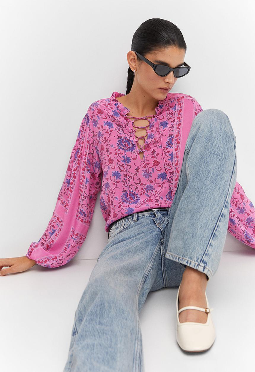 MANGO - Blouse loren - mid-pink