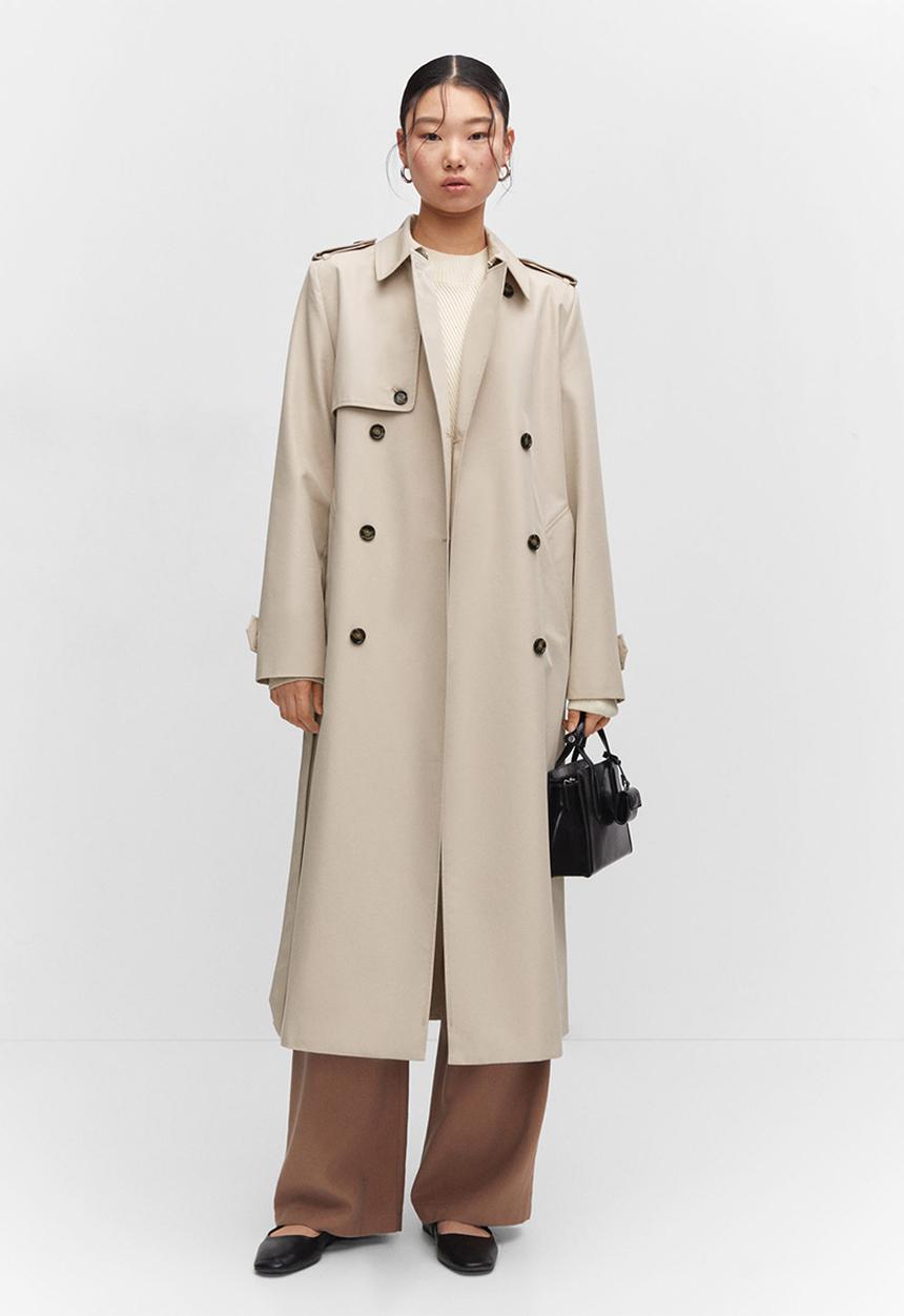 MANGO - Trench coat chicago - light/pastel grey