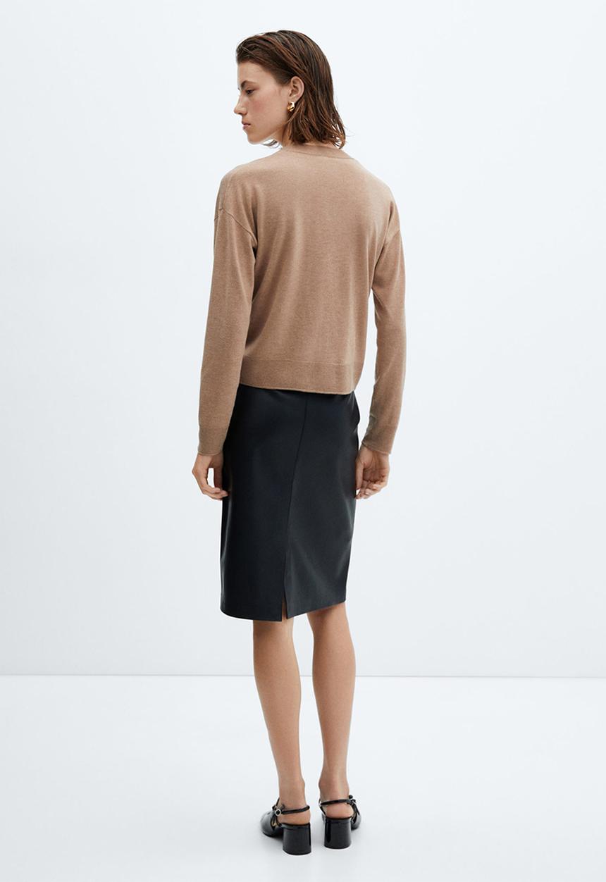 MANGO - Cardigan lucca - medium brown