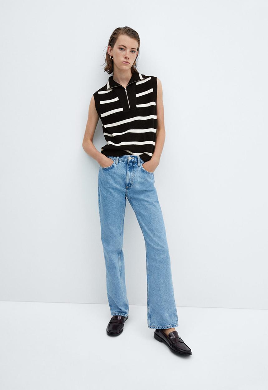 MANGO - Waistcoat rizonr - black