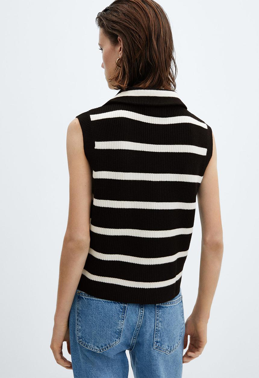 MANGO - Waistcoat rizonr - black
