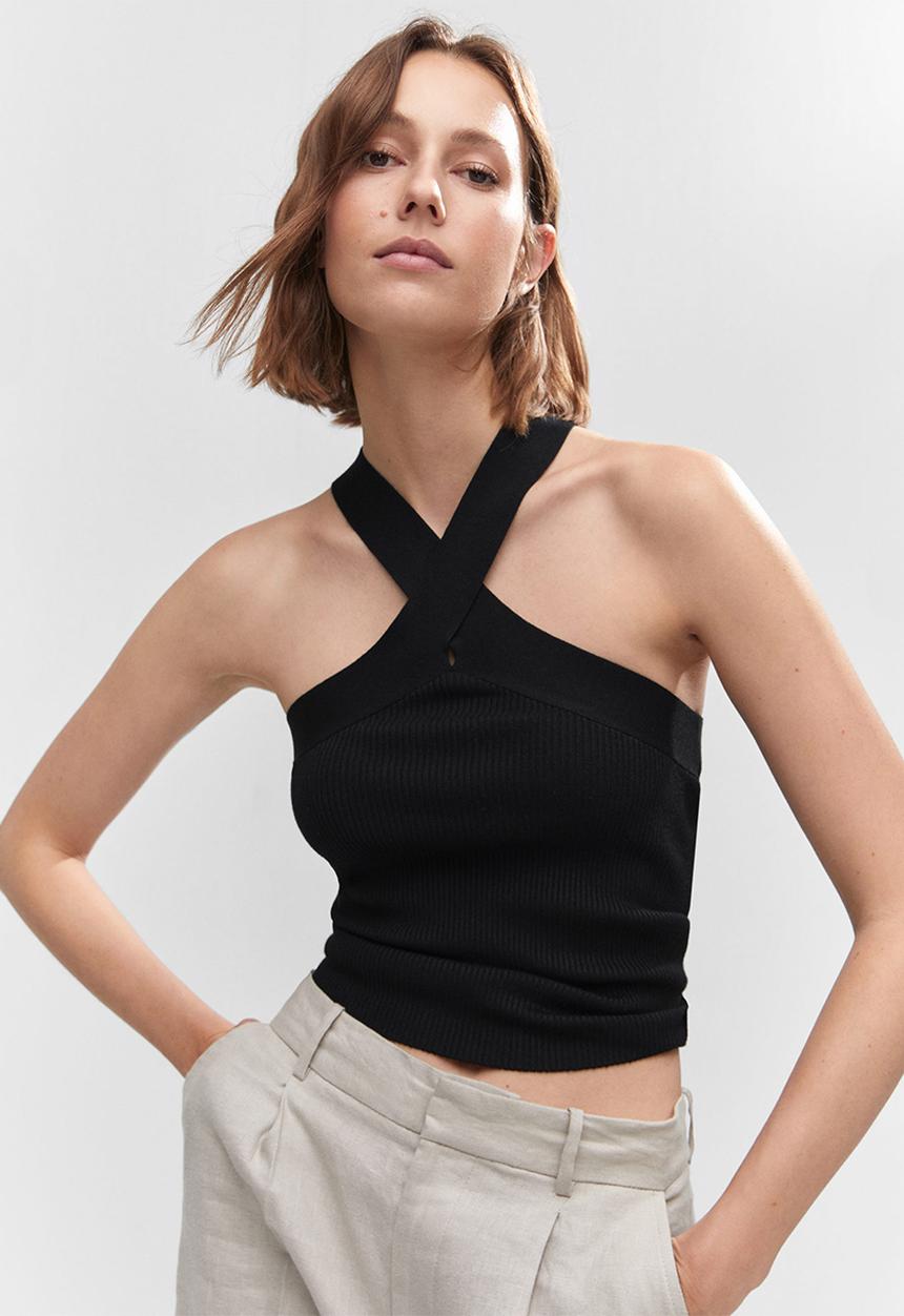 MANGO - Top replik - black