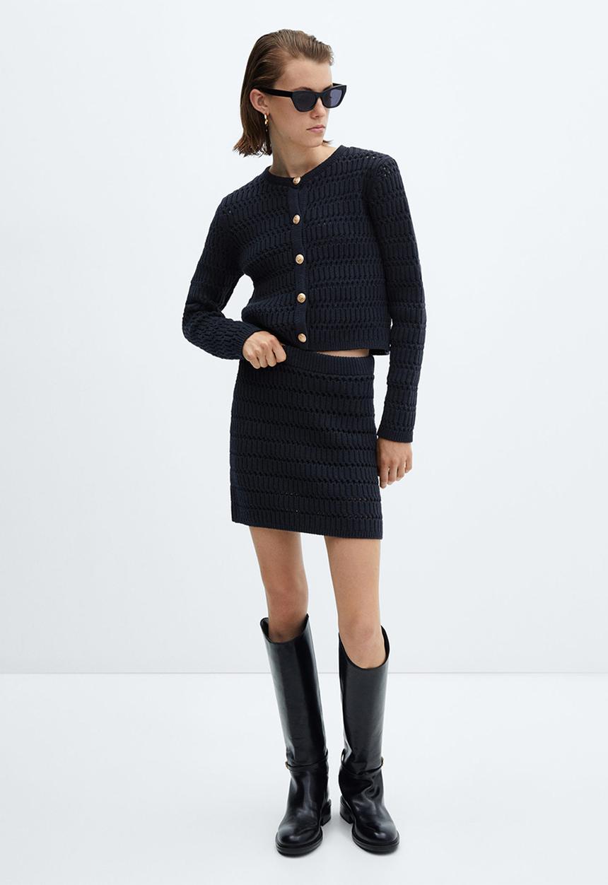 MANGO - Cardigan bambi - navy