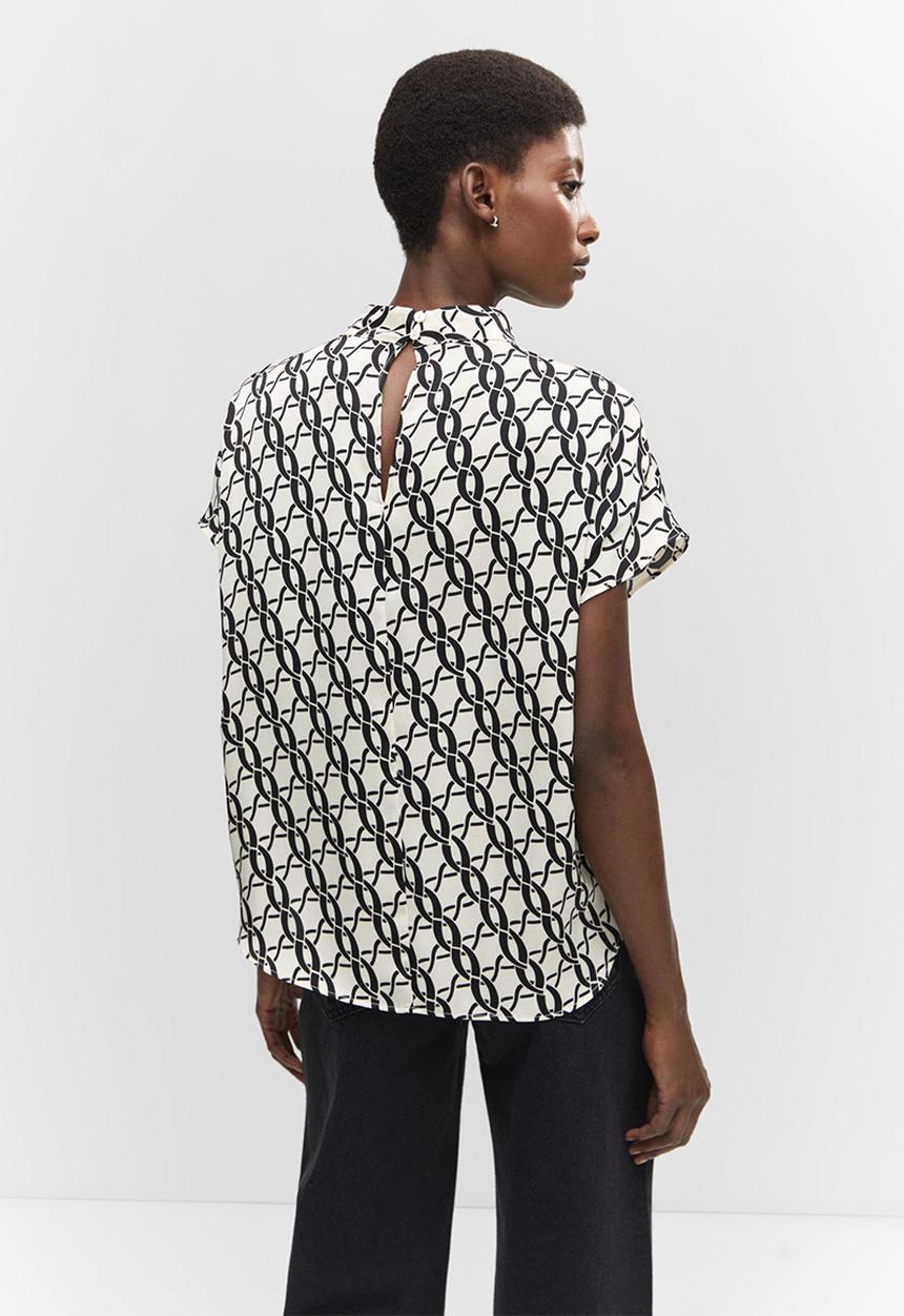 MANGO - Blouse colins - neutral