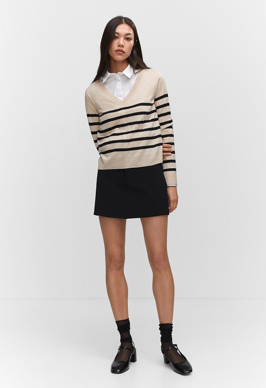 MANGO - Sweater luccavr - neutral & black