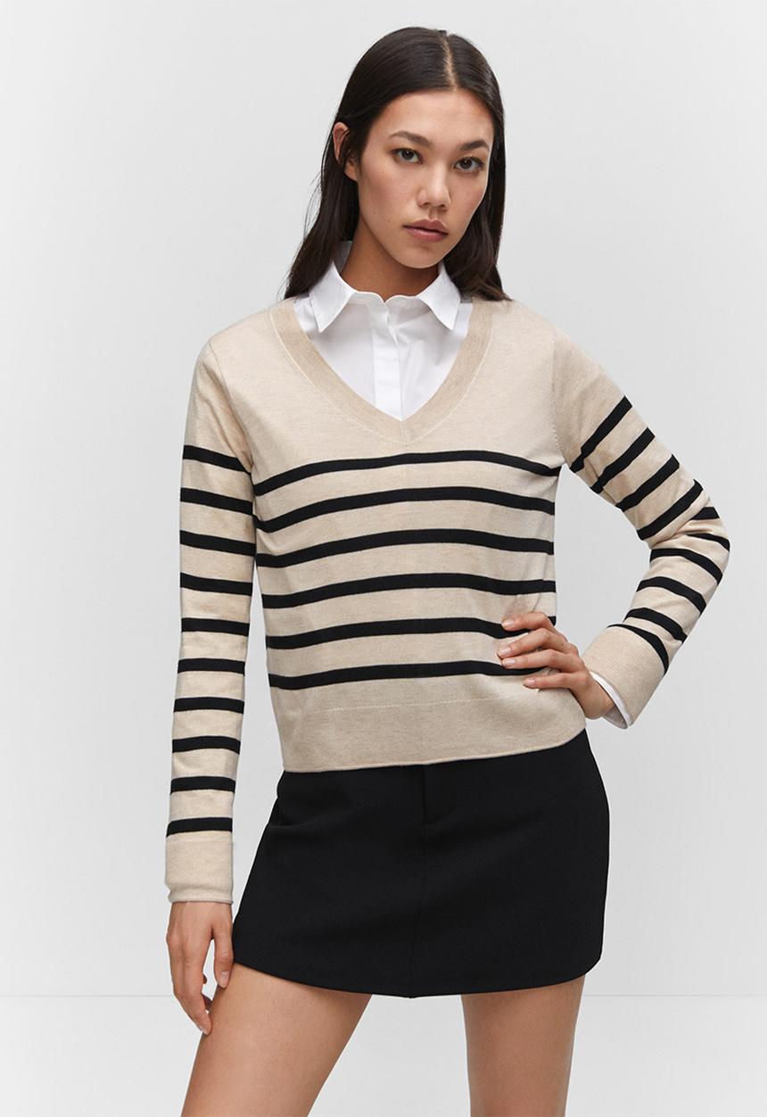 MANGO - Sweater luccavr - neutral & black